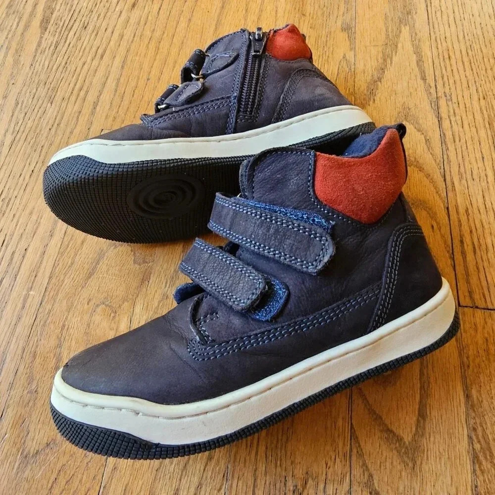 European Lasocki cozy lined leather boots boys size EU 26/ US 9/9.5
